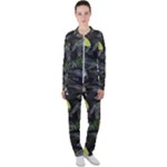 Leaves Floral Pattern Nature Casual Jacket and Pants Set