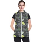 Leaves Floral Pattern Nature Women s Puffer Vest