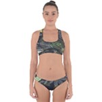 Leaves Floral Pattern Nature Cross Back Hipster Bikini Set