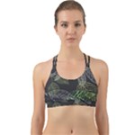 Leaves Floral Pattern Nature Back Web Sports Bra