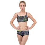 Leaves Floral Pattern Nature Layered Top Bikini Set