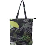Leaves Floral Pattern Nature Double Zip Up Tote Bag