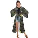 Leaves Floral Pattern Nature Maxi Kimono