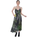Leaves Floral Pattern Nature Tie Back Maxi Dress