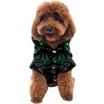 Fractal Green Black 3d Art Floral Pattern Dog Coat