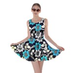 Blue Flower Floral Flora Naure Pattern Skater Dress