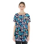 Blue Flower Floral Flora Naure Pattern Skirt Hem Sports Top