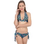 Blue Flower Floral Flora Naure Pattern Tie It Up Bikini Set