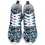 Blue Flower Floral Flora Naure Pattern Women s Lightweight High Top Sneakers