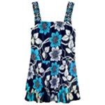 Blue Flower Floral Flora Naure Pattern Kids  Layered Skirt Swimsuit