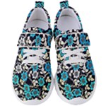Blue Flower Floral Flora Naure Pattern Women s Velcro Strap Shoes