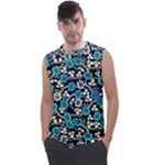 Blue Flower Floral Flora Naure Pattern Men s Regular Tank Top