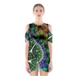 Digital Art Fractal Abstract Artwork 3d Floral Pattern Waves Vortex Sphere Nightmare Shoulder Cutout One Piece Dress