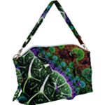 Digital Art Fractal Abstract Artwork 3d Floral Pattern Waves Vortex Sphere Nightmare Canvas Crossbody Bag
