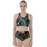 Digital Art Fractal Abstract Artwork 3d Floral Pattern Waves Vortex Sphere Nightmare Racer Back Bikini Set