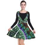 Digital Art Fractal Abstract Artwork 3d Floral Pattern Waves Vortex Sphere Nightmare Plunge Pinafore Dress