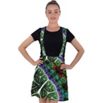 Digital Art Fractal Abstract Artwork 3d Floral Pattern Waves Vortex Sphere Nightmare Velvet Suspender Skater Skirt