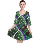 Digital Art Fractal Abstract Artwork 3d Floral Pattern Waves Vortex Sphere Nightmare Velour Kimono Dress