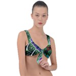 Digital Art Fractal Abstract Artwork 3d Floral Pattern Waves Vortex Sphere Nightmare Front Tie Bikini Top