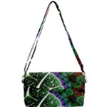 Digital Art Fractal Abstract Artwork 3d Floral Pattern Waves Vortex Sphere Nightmare Removable Strap Clutch Bag