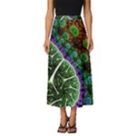 Digital Art Fractal Abstract Artwork 3d Floral Pattern Waves Vortex Sphere Nightmare Classic Midi Chiffon Skirt