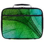 3d Leaves Texture Sheet Blue Green Full Print Lunch Bag