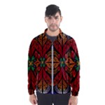 Fractal Floral Flora Ring Colorful Neon Art Men s Windbreaker