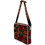 Fractal Floral Flora Ring Colorful Neon Art Cross Body Office Bag