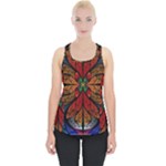 Fractal Floral Flora Ring Colorful Neon Art Piece Up Tank Top