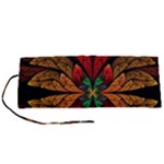 Fractal Floral Flora Ring Colorful Neon Art Roll Up Canvas Pencil Holder (S)