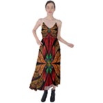 Fractal Floral Flora Ring Colorful Neon Art Tie Back Maxi Dress