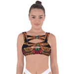 Fractal Floral Flora Ring Colorful Neon Art Bandaged Up Bikini Top