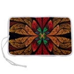 Fractal Floral Flora Ring Colorful Neon Art Pen Storage Case (M)