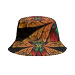 Fractal Floral Flora Ring Colorful Neon Art Inside Out Bucket Hat