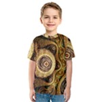 Fractal Floral Ornament Wave Vintage Retro Kids  Sport Mesh T-Shirt