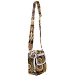 Fractal Floral Ornament Wave Vintage Retro Shoulder Strap Belt Bag