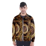 Fractal Floral Ornament Wave Vintage Retro Men s Windbreaker