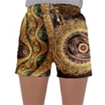 Fractal Floral Ornament Wave Vintage Retro Sleepwear Shorts