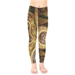 Fractal Floral Ornament Wave Vintage Retro Kids  Leggings