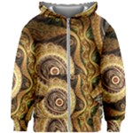 Fractal Floral Ornament Wave Vintage Retro Kids  Zipper Hoodie Without Drawstring