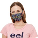 Floral Fractal 3d Art Pattern Crease Cloth Face Mask (Adult)