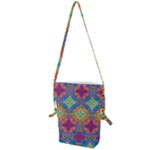 Colorful Flora Flora Kazakh Pattern Folding Shoulder Bag