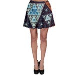 Fractal Triangle Geometric Abstract Pattern Skater Skirt
