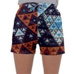Fractal Triangle Geometric Abstract Pattern Sleepwear Shorts