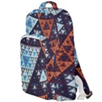 Fractal Triangle Geometric Abstract Pattern Double Compartment Backpack