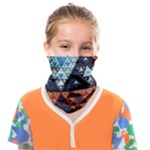 Fractal Triangle Geometric Abstract Pattern Face Covering Bandana (Kids)