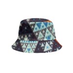 Fractal Triangle Geometric Abstract Pattern Inside Out Bucket Hat (Kids)