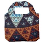 Fractal Triangle Geometric Abstract Pattern Premium Foldable Grocery Recycle Bag