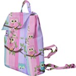 Owls Family Stripe Tree Buckle Everyday Backpack