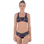 Mexican Folk Art Seamless Pattern Criss Cross Bikini Set